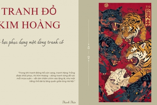 Tranh đỏ Kim Hoàng– Nỗ lực phục dựng một dòng tranh cổ